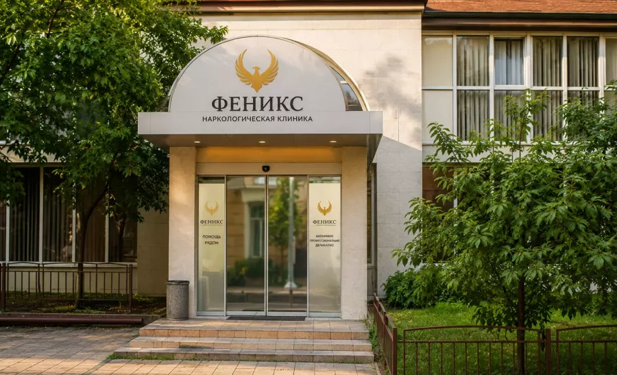 Вход в наркологическую клинику «Феникс» в Лисках